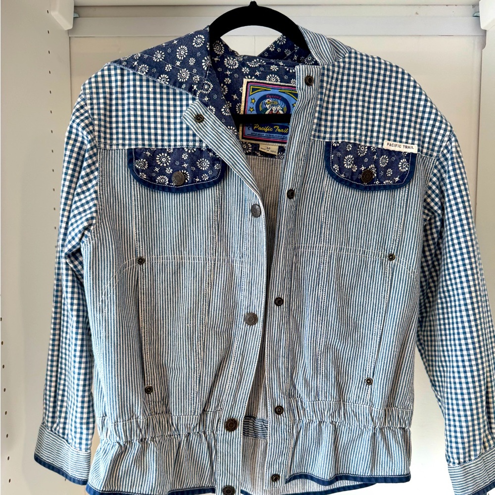 DARLING Pacific Trail Gingham Denim
Hooded Jacket — VINTAGE